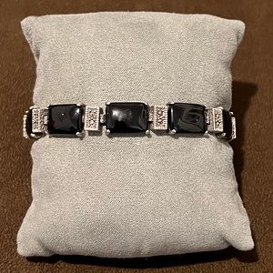 925 Silver Bracelet Antique Black Bracelet Vintage Antique Jewelry Enamel